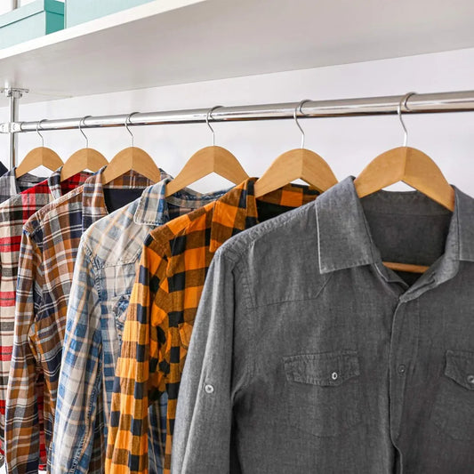 Wooden Clothes Hangers with Swivel Metal Hooks