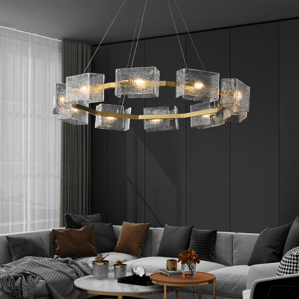 Lighting as Art: Why the "Ice-Glaze" Geometric Chandelier is the Ultimate Statement Piece for Your Home