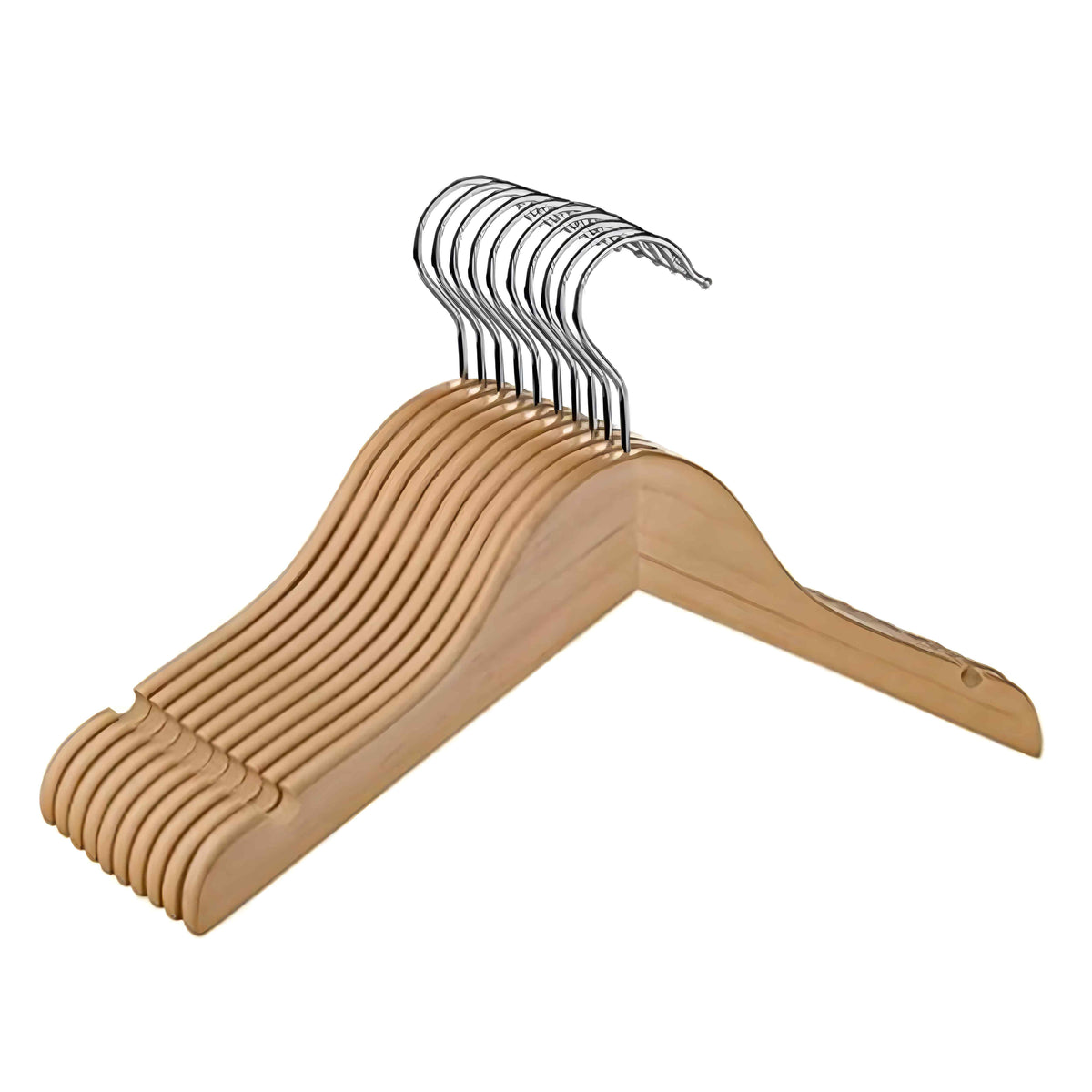 20-Pack Wooden Children's Hangers with Swivel Metal Hooks