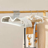 10pcs Non-Slip Plastic Hangers with Metal Hooks
