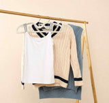 10pcs Non-Slip Plastic Hangers with Metal Hooks