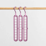 3-Piece Space-Saving 9-Hole Plastic Hanger Set