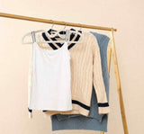 10pcs Non-Slip Plastic Hangers with Metal Hooks