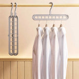 3-Piece Space-Saving 9-Hole Plastic Hanger Set