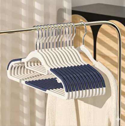 Orrivoart Premium Non-Slip Silicone & Plastic Clothes Hangers | Reusable Wet & Dry Household Hangers for Bedroom Wardrobe Storage and Clothing Organization