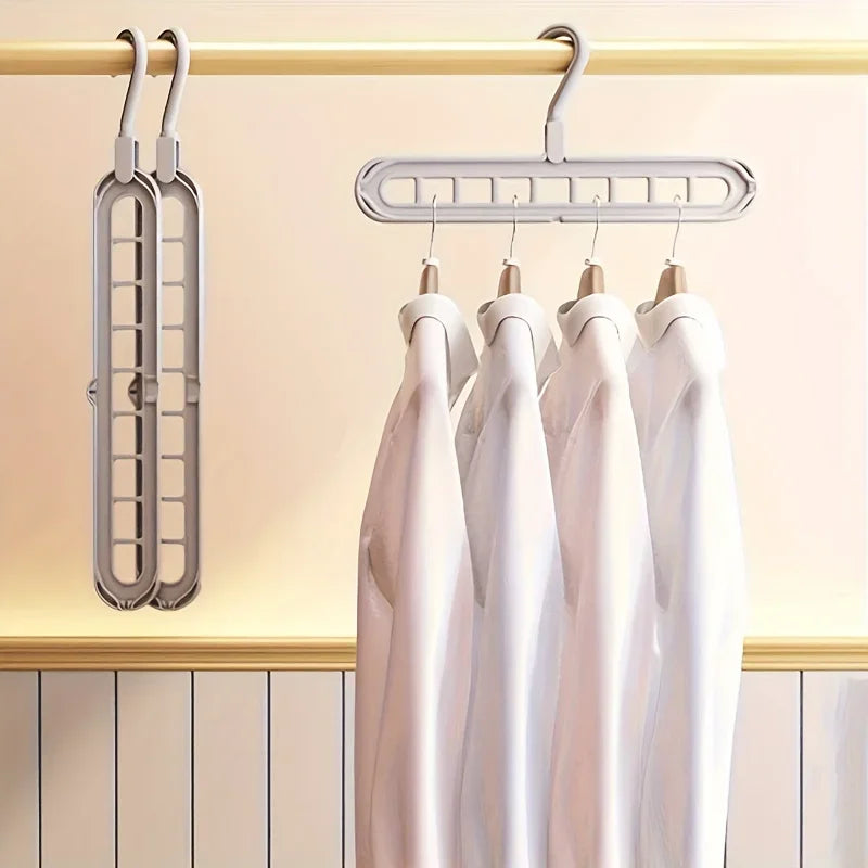 3-Piece Space-Saving 9-Hole Plastic Hanger Set