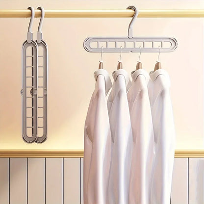 3-Piece Space-Saving 9-Hole Plastic Hanger Set