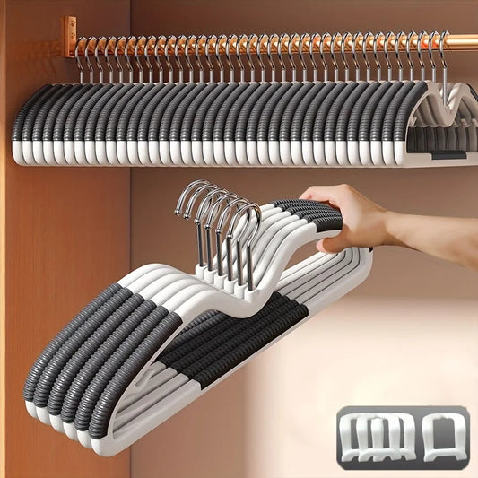 Non-Slip Plastic Hanger with Metal Hook