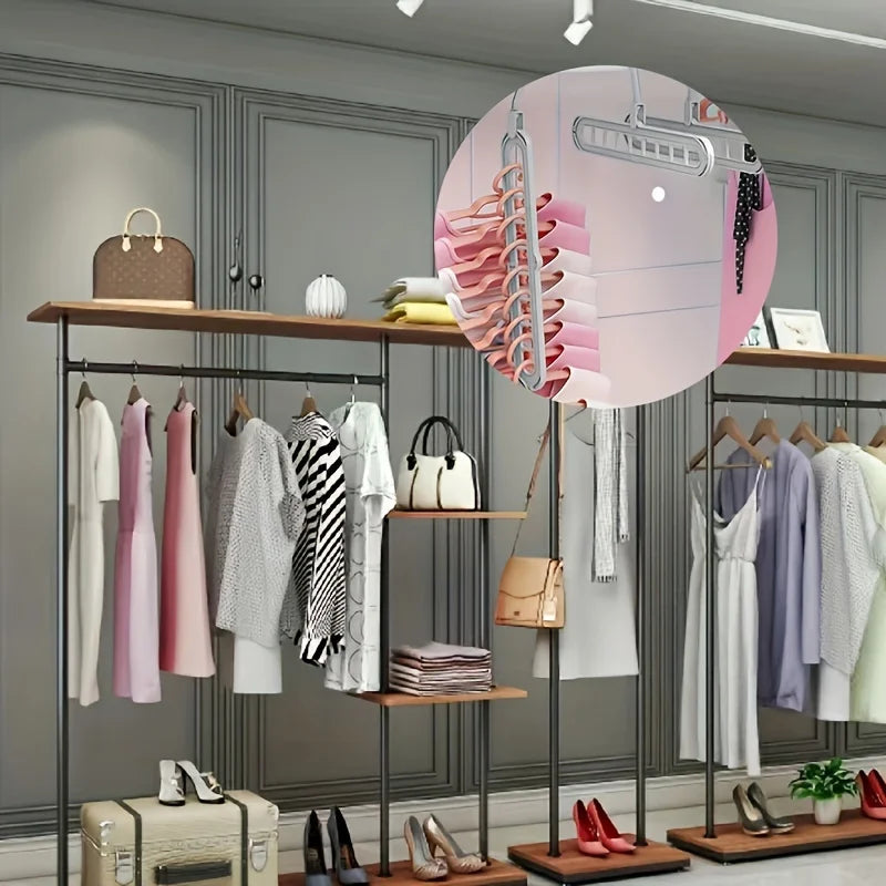 3-Piece Space-Saving 9-Hole Plastic Hanger Set