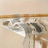Plastic Hangers with Metal Hooks