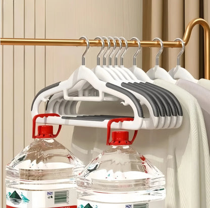 Orrivoart Premium Non-Slip Silicone & Plastic Clothes Hangers | Reusable Wet & Dry Household Hangers for Bedroom Wardrobe Storage and Clothing Organization