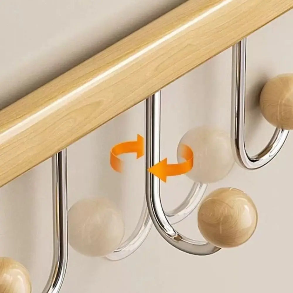6-Hook Over the Door Organizer Rack