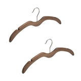 2-Piece Shoulder Protecting Wood Short Neck Hangers