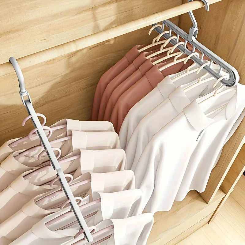 3-Piece Space-Saving 9-Hole Plastic Hanger Set