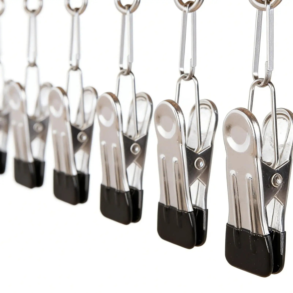 Wood Clothes Hanger Organizer with 12 Hanging Metal Clips