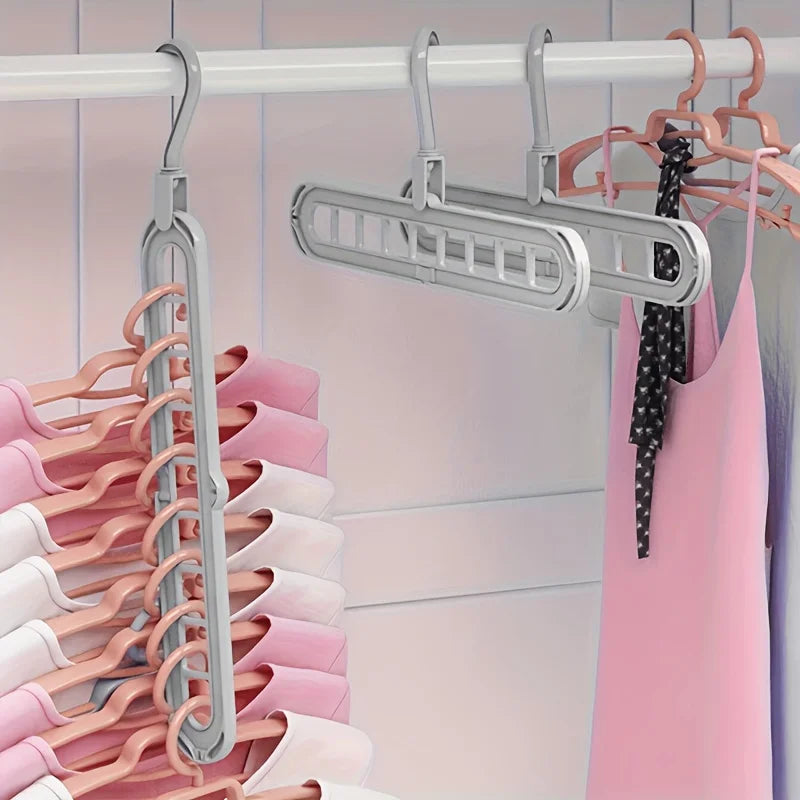 3-Piece Space-Saving 9-Hole Plastic Hanger Set