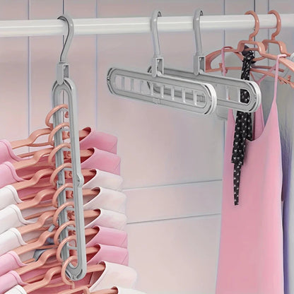 3-Piece Space-Saving 9-Hole Plastic Hanger Set