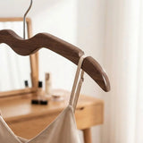 2-Piece Shoulder Protecting Wood Short Neck Hangers