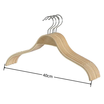 Orrivoart 10 Pcs Wood Coat Hangers | Non-Slip Design Clothing Hanging Rack | Space Saving Organizer for Trousers, Skirts, Coats & Jackets