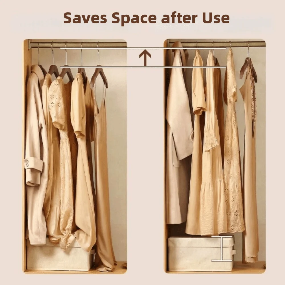 Orrivoart 2pcs Shoulder Protecting Wood Short Neck Hanger | Heavy-Duty Space Saving Clothes Hanger | Anti-slip Wardrobe Organizer for Hotel & Home