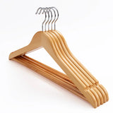 Wooden Clothes Hangers with Swivel Metal Hooks