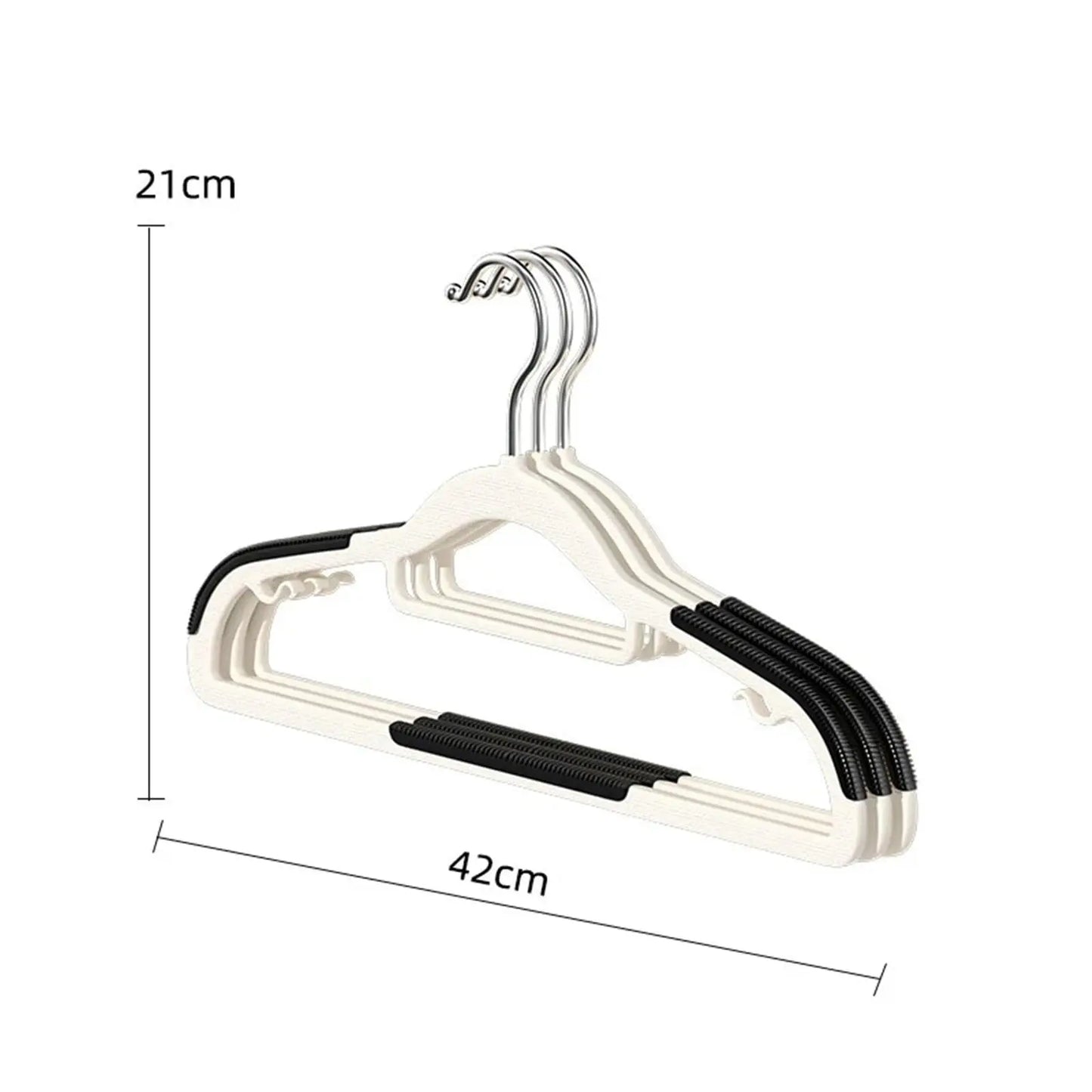 Orrivoart Premium Non-Slip Silicone & Plastic Clothes Hangers | Reusable Wet & Dry Household Hangers for Bedroom Wardrobe Storage and Clothing Organization
