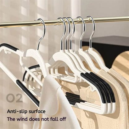 Orrivoart Premium Non-Slip Silicone & Plastic Clothes Hangers | Reusable Wet & Dry Household Hangers for Bedroom Wardrobe Storage and Clothing Organization
