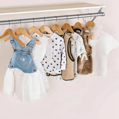 20-Pack Wooden Children's Hangers with Swivel Metal Hooks